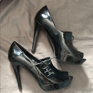 Black Patent Leather High Heels
